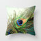 Peach Skin Peacock Feather Cushion Cover Sofa Car Office Pillowcase  Home  Decor - #2