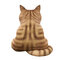 3D مطبوعة القط وسادة الظهر القطيفة لعبة هدية محاكاة القط وسادة - #2