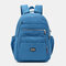 Men Women Nylon Water-Resistant Large Capacity Backpack Travel Bag - Blue