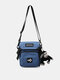 Men Fashion Portable Nylon Crossbody Bag Shoulder Bag - Blue