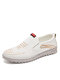 Men Old Peking Style Soft Sole Slip-On Driving Casual Loafers - White