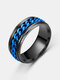 1 Pcs Stainless Steel Chain Rotating Fashion Simple Ring - #01