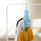 Honana Home 360 Degree Rotation Multifunctional Foldable 8 in 1 Cloth Hanger - Sky Blue
