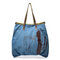 Women Canvas Waterproof Handbags Large Capacity Crossbody Bags - Blue