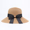 Women Summer Straw Wide Brim Straw Hat Casual Sunscreen Visor Beach Sun Hats  - Coffee