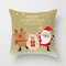 Cartoon Animals Christmas Linen Throw Pillow Case Home Sofa Christmas Decor Cushion Cover - #8