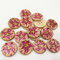 100Pcs 25mm Wooden Round Painted Buttons Knitting Sewing DIY Materials - #5