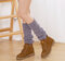Women's Compression Socks Short Tube Socks Cashmere Wool Knitted Boots Socks - Gray