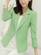 One Buckle Self-cultivation Jacket Casual Slim Suit - Green