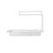 Telescopic Sink Sponge Holder Expandable Water Storage Basket Towel Bar Extensible Sink Storage Rack - White