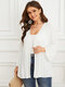 YOINS Plus Size Hollow Lace Patchwork Design Long Sleeves Kimono - White