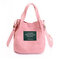 Women Canvas Bag Summer Must-have Lightweight Handbag Crossbody Bag - Light Pink