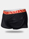 Men Sexy Mesh Boxer Shorts Inside Jockstraps Cool Ice Silk Casual Home Loose Apron Shorts - Black