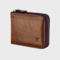 Men Genuine Leather Multi-card Slots Retro Coin Wallet SIM Card Foldable Card Holder Wallet - Brown