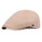 Men Cotton Beret Cap Winter Warm Adjustable Duck Hat Outdoor Sports Cap With Rivets Decoration - Beige