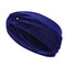 Womens Cross Velvet Elastic Head Band Hair Accessory Beanie Hat UV Protect Sun Hat - Blue