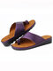 Large Size Women Casual Comfy Leopard Clip Toe Platform Slippers - Purple