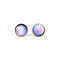 Trendy Stereoscopic Fish Scale Polarized Light Stud Earrings Metal Round Gemstone Earrings - #5