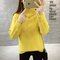 Half-neck Sweater Women's Head Loose Foreign Air Suit New Solid Color Bottoming Sweater - Yellow