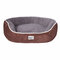 Luxury Plush Pet Dog Cat Winter Bed Mat Puppy Warm Kennel with Cushion - Coffee