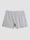 Men Pinstriped Icon Inside Cotton Pouches Underwear Skin Friendly Boxers Briefs - Gray