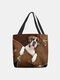 Women Dog Pattern Prints Handbag Shoulder Bag Tote - #11