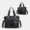 Handbag Mummy Bag 2018 Autumn New Women Bag Large Capacity Travel Handbag Waterproof Ms. Shoulder Bag - Black