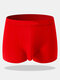 Mens Sexy Modal Elephant Boxer Briefs Breathable Shaped Plain Underwear - Red