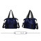 Women Large Capacity Handbag Tote Bag Light Weight Oxford  Shoulder Bag - Blue
