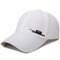 Men's Summer Breathable Adjustable Mesh Hat Quick Dry Cap Outdoor Sports Climbing Baseball Cap - White