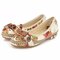 Bowknot Button Flower Small Wooden Decoration Slip On Flat Loafers - #01