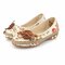 Bowknot Button Flower Small Wooden Decoration Slip On Flat Loafers - #03