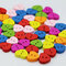 100 unidades Colorful madeira em forma de coração Botões costura faça você mesmo Botões - #1