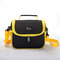 Portable Travel Insulated Cooler Lunch Bag With Shoulder Strap Office Outdoor Picnic Tote Bag - Black