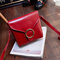 Vintage PU Leather Phone Bag Shoulder Bags Crossbody Bag - Red