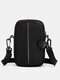 Men Nylon Casual Multi-functional One Shoulder Crossbody Bag Waterproof Design Light Weight Daily Waist Bag - Black