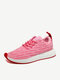 Mesh Outdoor Tainers Lace Up Athletic Sport Casual Shoes - Pink