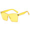 Women and Man Square Glasses Fashion Solid Color Transparent Siamese Sunglasses - #04