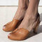 Plus Size Women Peep Toe High Heels Sandals - Brown