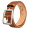 Men PU Leather Pin Buckle Belt Smooth Soft Wear-Resistance Colorfast Casual Business Belt - Brown