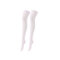 Solid Color Bright Silk Long High Socks Thickening Long Plus Fat Cotton Thin Section And Over Knee Socks - 189-2 thick solid color over the knee socks white