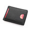 RFID Antimagnetic Genuine Leather Card Holder Money Clip Wallet - Black
