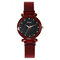 Fashion Women Quartz Watch Starry Sky Quartz Watch Waterproof Stainless Steel Watch - Red