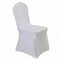 Elegante color sólido elástico elástico silla cubierta de asiento ordenador comedor Hotel decoración de fiesta - blanco