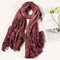  UACY 185cm*85cm Lace  Cotton Scarves Shawl Casual Travel Shawls Wraps Soft Breathable Scarves - Red