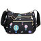 Women Nylon Lightweight Multi-color Print Crossbody Bag Large Capacity Messenger Bag - #03