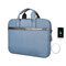 USB Travel Laptop Bag Waterproof Messenger Bag Shoulder Bag for Men And Women - Blue