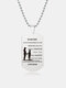 Thanksgiving Trendige Edelstahl-Halskette mit geometrischem Schriftzug - #05