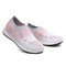 LOSTISY Women Casual Sports Shoes Light Breathable Hollow Mesh Slip On Sneakers - White