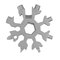 EDC Multi-tool Card Combination Portable Outdoor Snowflake Tool Wrench - White